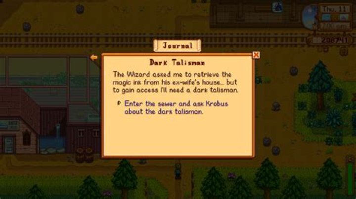 Completing the Dark Talisman Quest in Stardew Valley